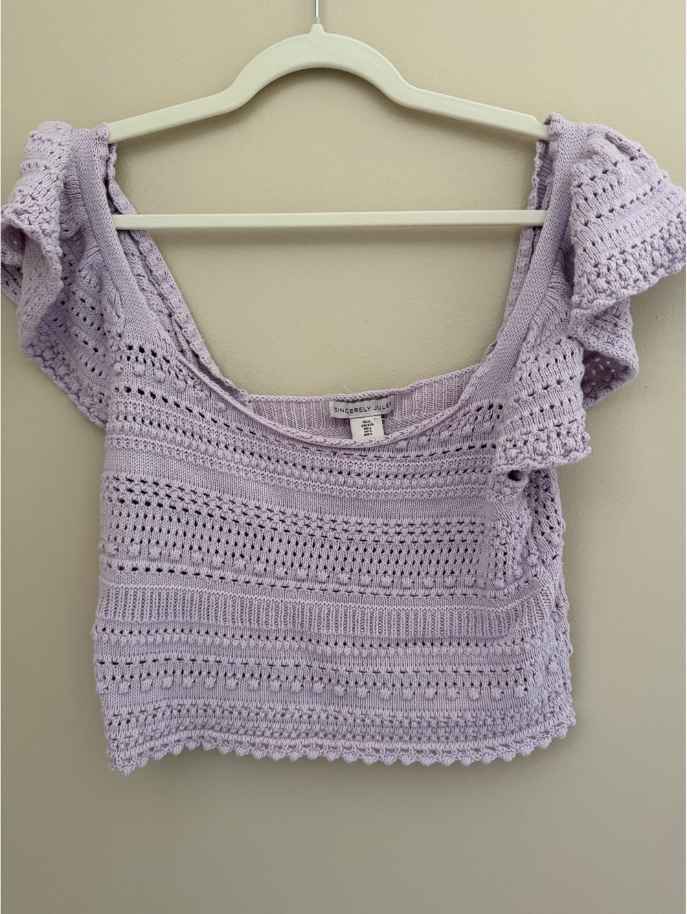 Sincerely Jules M/L cropped sweater, lavender